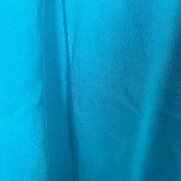 Vintage Adam Douglass Adrianna Papell 100% silk 1980s Blue Neon Detail size S - Picture 7 of 7